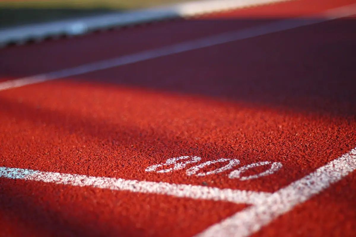 800 meter lijn op een track baan